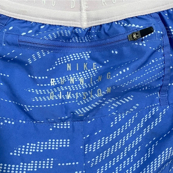 Nike Dri Fit Running Shorts Blue Lined Size Medium - Picture 11 of 12